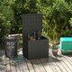 image 2 of HOMCOM 107 L Plastic Storage Chest with Lock Hole and Handles Charcoal Grey 