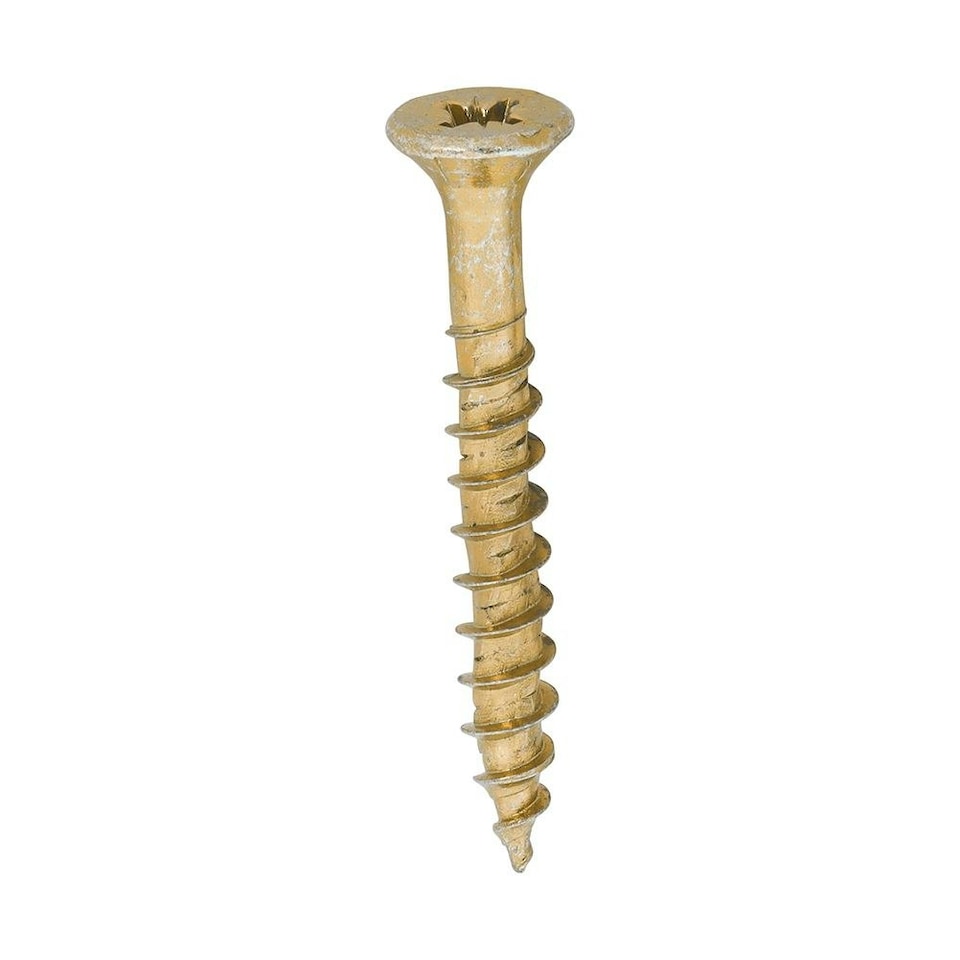 image 1 of Timco - Velocity Premium Multi-Use Screws - PZ - Double Countersunk - Yellow  (Size 5.0 x 40 - 200 Pieces)