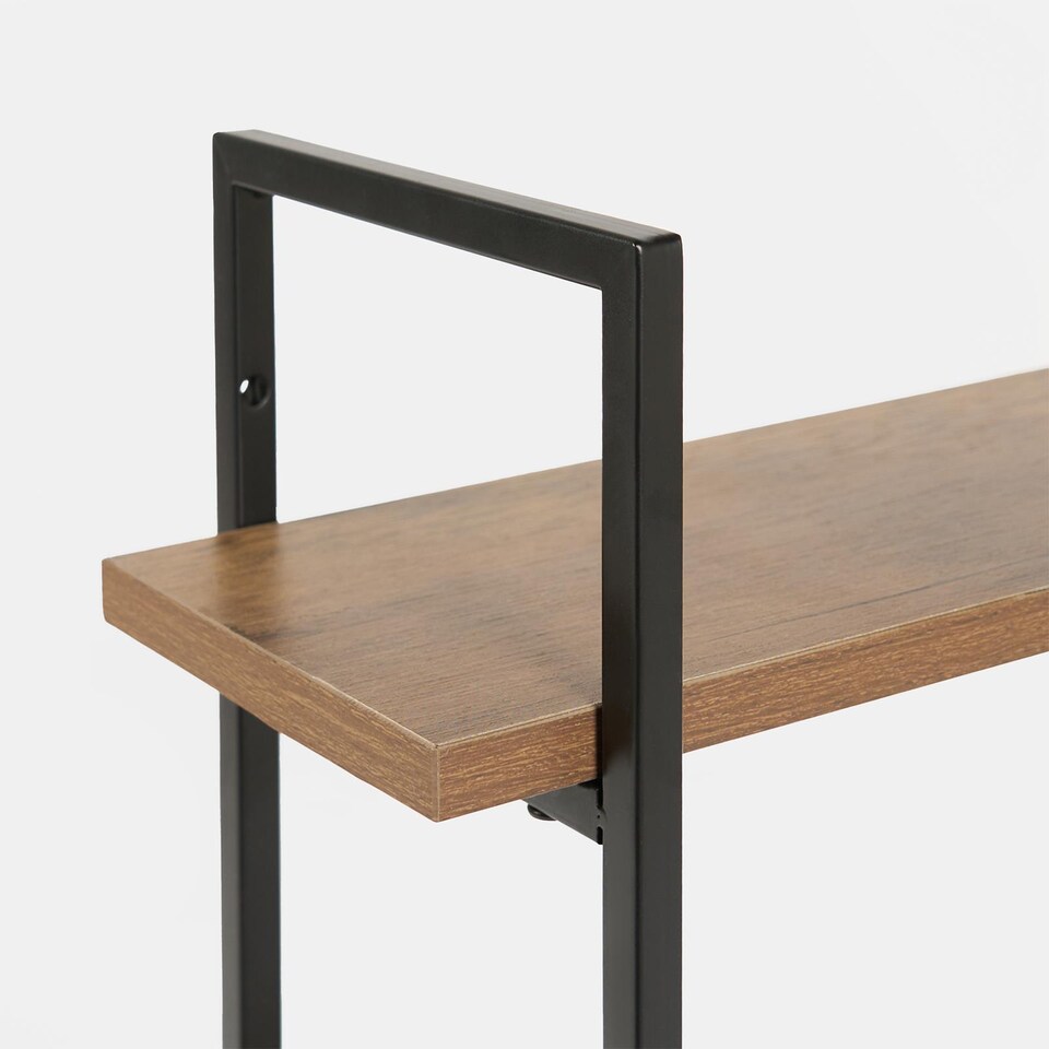 image 1 of OHS Wood Effect Wall Mounted Shelving Rack Display Unit