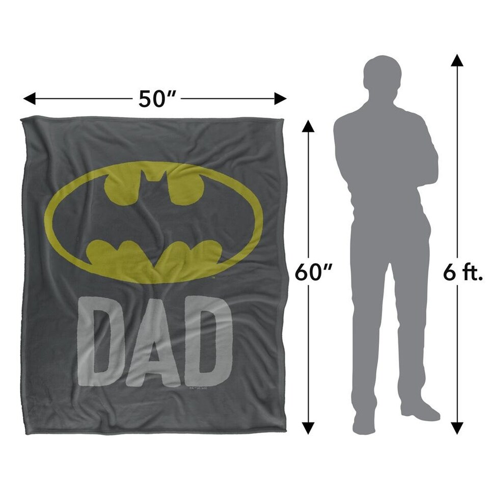 image 1 of Batman Dad Logo Blanket | Multi | Multicoloured | One Size | 1