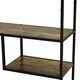 image 8 of HOMCOM 6 Tier Bookcase, Industrial Tall Shelf Unit with Steel Frame for Home Office, Study, Living Room, Hallway, 82 x 33.5 x 175 cm, Rustic Brown and Black