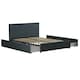 image 2 of Kelly Bed with Storage Fabric Navy, Double