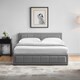 image 2 of Vida Designs Vanita 5ft King Size Ottoman Bed Storage Fabric Upholstered, Light Grey, 150 x 200cm
