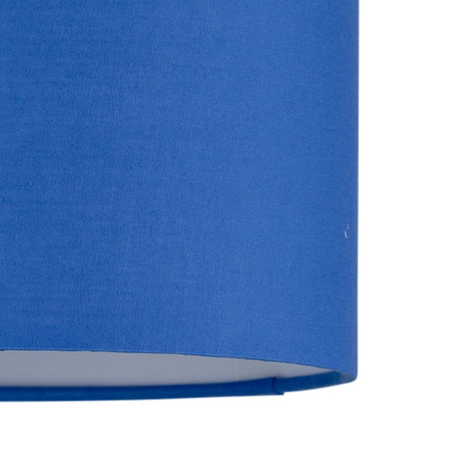 image 1 of Royal Blue Textured Cotton 17cm Table Lamp Shade | Blue | Small | 1