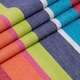 image 2 of Homescapes Pure Cotton Multi Coloured Stripe Fabric 150cm Wide Multi