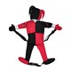image 2 of Harley Quinn Back Buddy Backpack - Red/Black/White - One Size