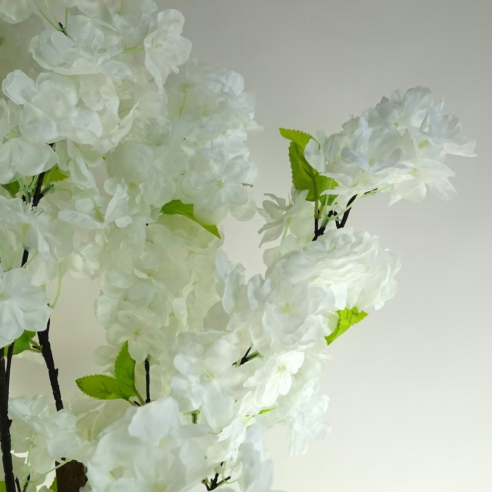 image 1 of 150cm Artificial White Blossom Tree