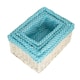 image 8 of Blue Spotty Lined Wicker Open Storage Basket Medium | Blue | Blue