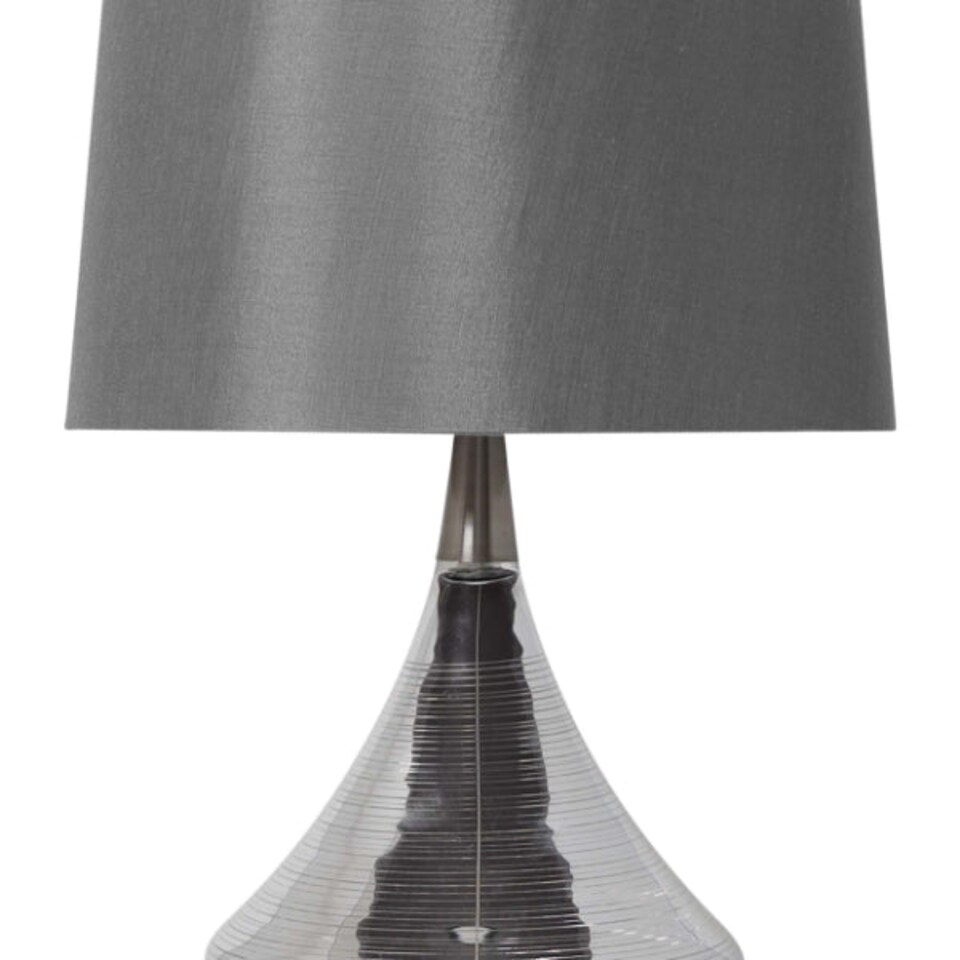 image 1 of Willis Satin Nickel Glass Table Lamp