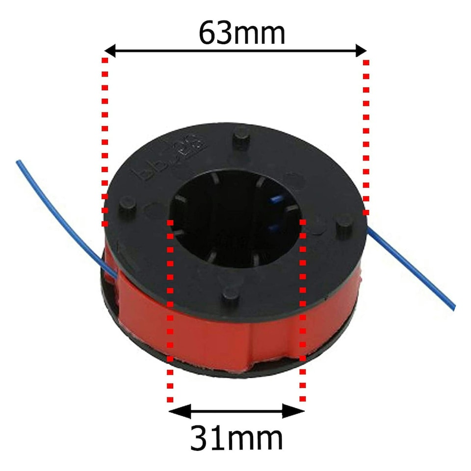 image 1 of SPARES2GO 8m Line & Spool compatible with Mac Allister MGT300 MGTP300 Strimmer Trimmer