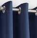 image 3 of Enhanced Living Vogue Navy 90 x 72 inch (229x183cm) Eyelet Thermal Noise reducing Dim Out Curtains (PAIR)