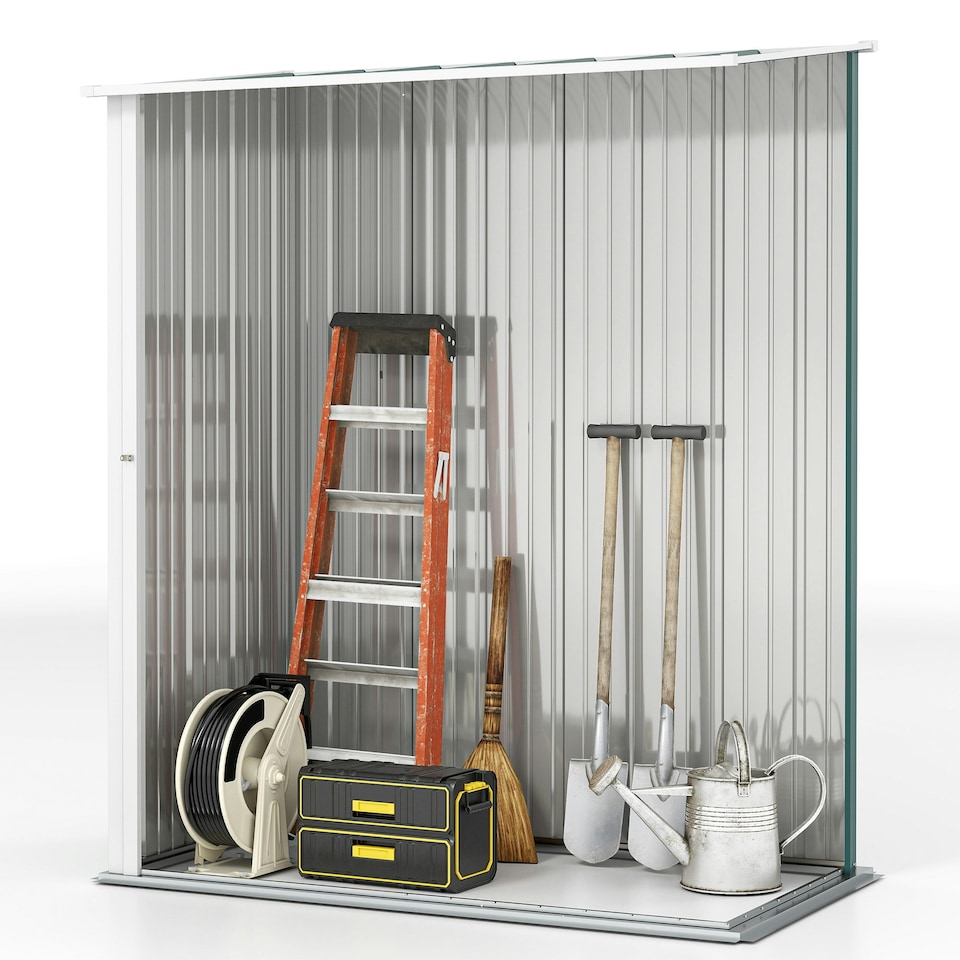image 1 of Outsunny Outdoor Storage Shed w/ Lockable Door for Garden, Brown
