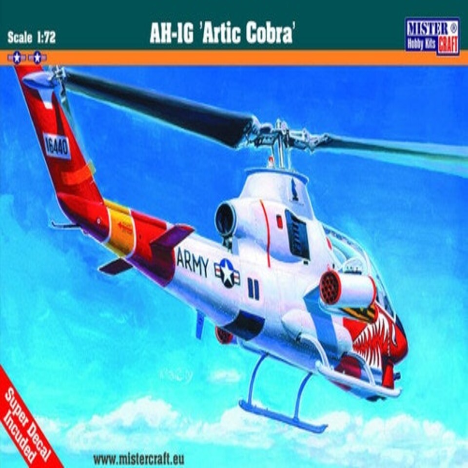 image 1 of Mistercraft 1:72 AH-1G Artic Cobra Model Kit