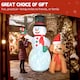 image 7 of Outsunny 6FT Christmas Inflatables Snowman & Dog with Built-in LED Lights and Flashing Light, Blow Up Christmas Inflatable Decoration for Indoor Outdoor Decor, Garden