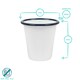 image 3 of Argon Tableware White Enamel Tumblers - 300ml - Green - Pack of 3 Green