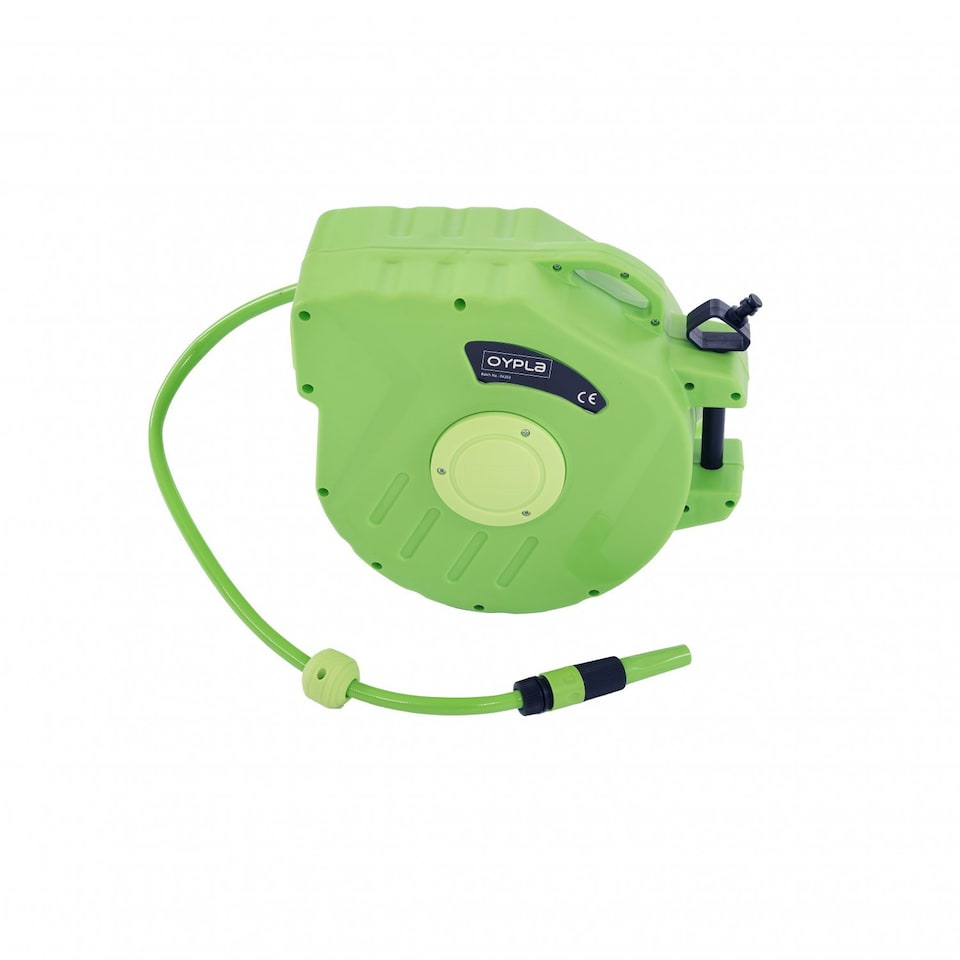 image 1 of Garden Retractable Wall Mounted Hose Compact Reel 20M | Green