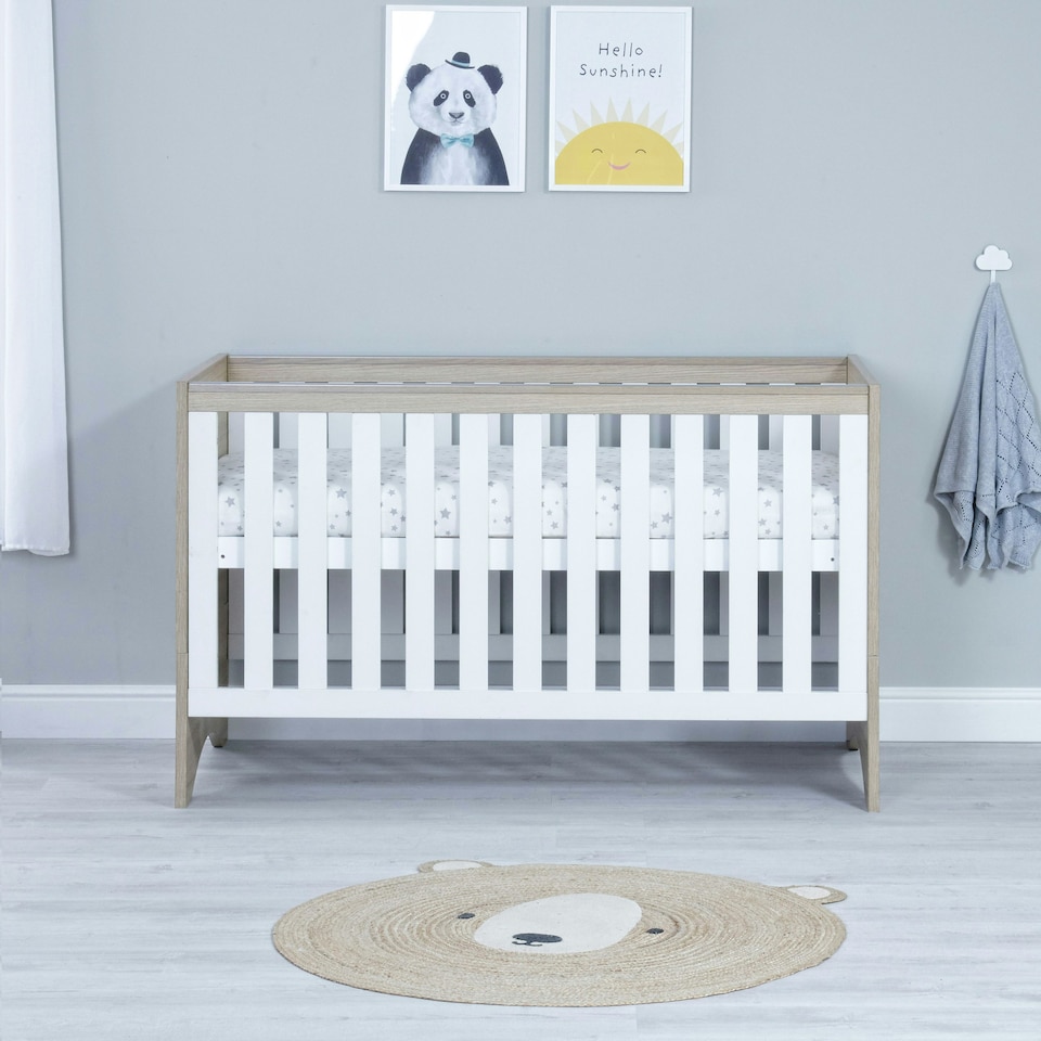 image 1 of Babymore Veni 3 Piece Room Set - Oak White