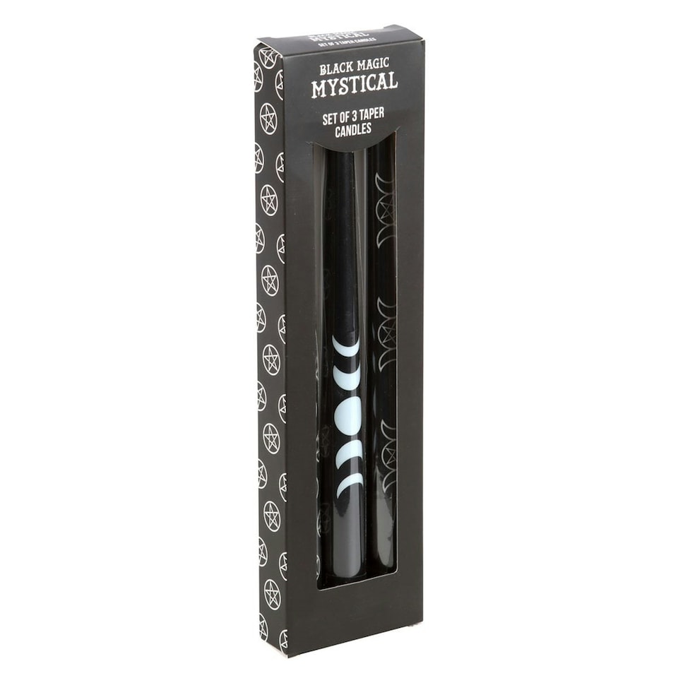 image 1 of Something Different Magic Mystical Taper Candle (Pack of 3) - Black - One Size