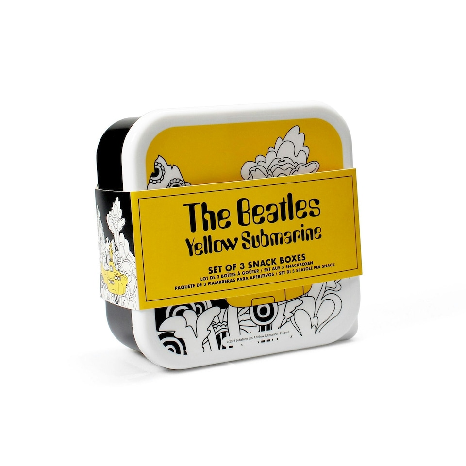 image 1 of The Beatles Yellow Submarine Nesting Lunch Boxes Pack of 3