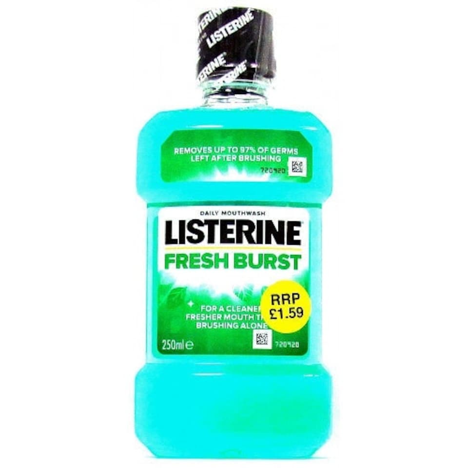 image 1 of Listerine Essentials Fresh Burst Mouthwash 250ml (Pack of 6)