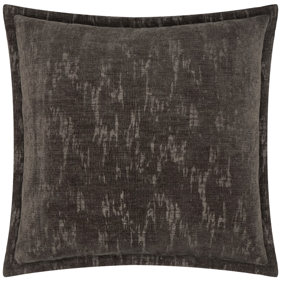 image 1 of Paoletti Aurelio Chenille Jacquard Polyester Filled Cushion, Charcoal