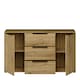 image 6 of Orkney 3 Drawer Sidebaord with 2 Doors in Mauvella Oak