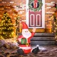 image 2 of HOMCOM 4ft Inflatable Christmas Santa Claus Gift with LED Xmas Decor Holiday Outdoor Yard Decoration