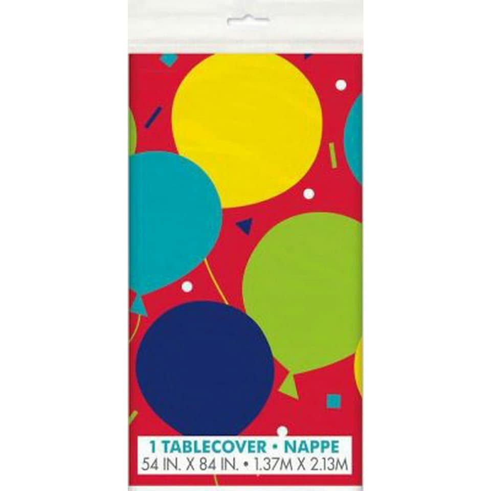 Unique Party Plastic Rectangular Party Table Cover - Multicoloured - One Size