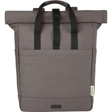 Joey Roll Top Canvas 15L Laptop Backpack - Grey - One Size