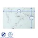 image 7 of Harbour Housewares Rectangle Glass Chopping Board - 40 x 30cm - Marble | White | Marble