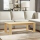 image 4 of Rectangular Coffee Table Living Room Furniture Oak Brown
