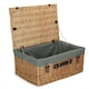 image 4 of 55cm Buff Picnic Basket with Lining Black | Black | One Size