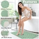 image 2 of VELVETIO 2Pc Pebble Bath Mat Set Memory Foam Bathroom Toilet Rugs Green | Sage Green