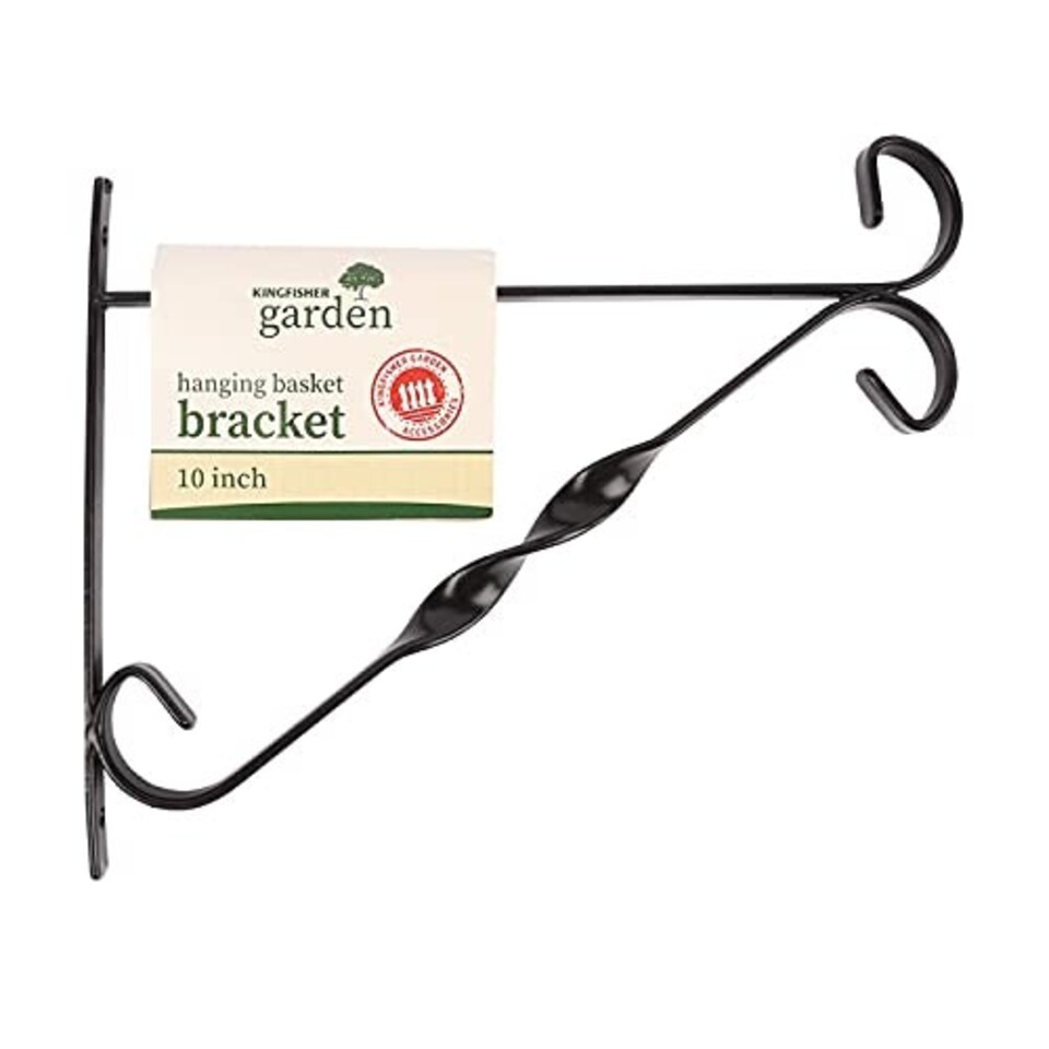 image 1 of Marco Paul Black Steel Hanging Basket Bracket Black