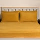 image 2 of OHS 4 Pack Soft Cosy Teddy Fleece Pillowcases, 50x75cm - Ochre Yellow