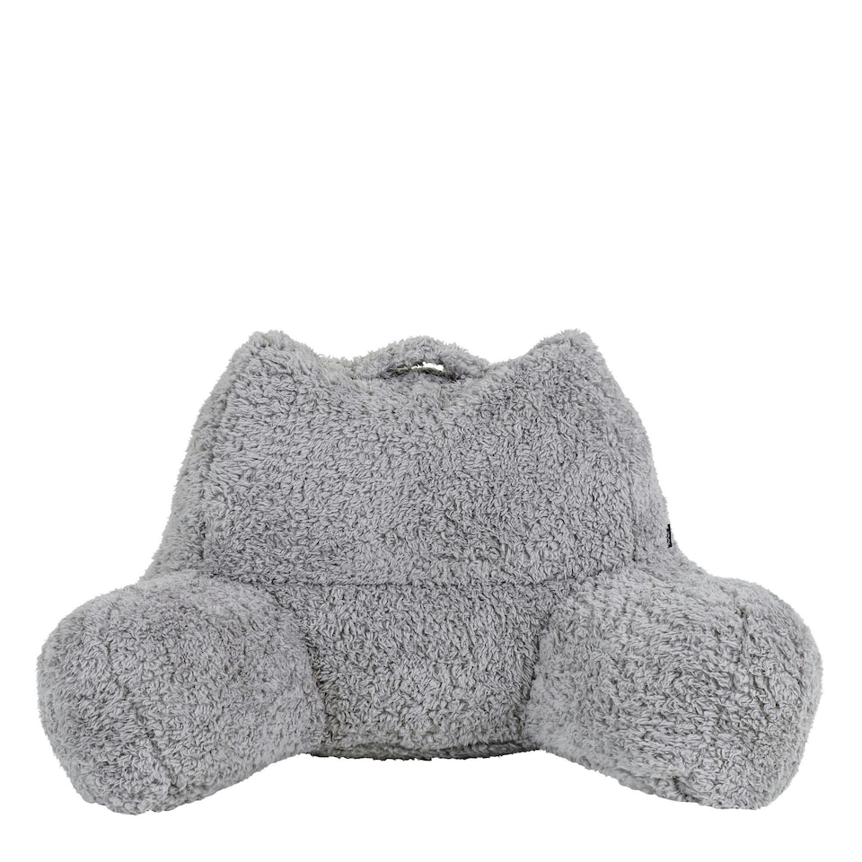 image 1 of icon Teddy Bear Cuddle Cushion Grey Reading Support Pillow Grey | One Size