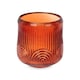 image 2 of Candleholder Stripes Orange Crystal 9 x 9,5 x 9 cm (12 Units) N/A