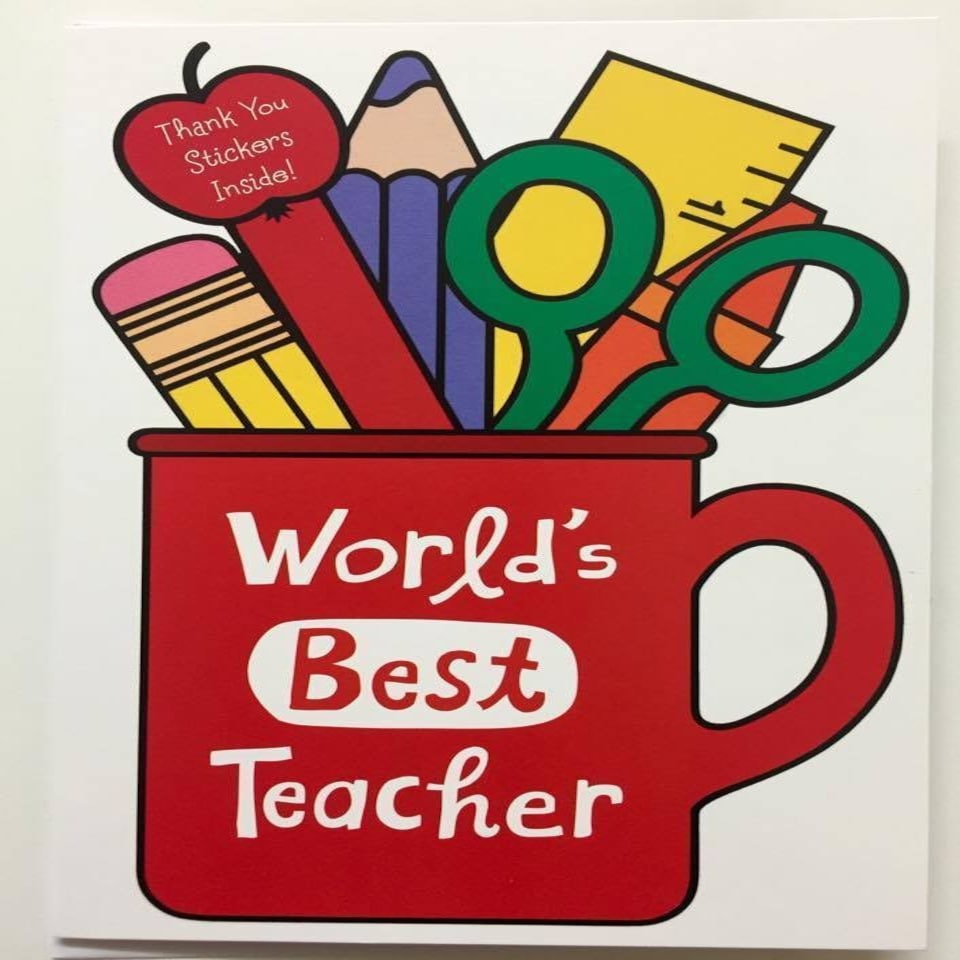 image 1 of Thank You Teacher Card 'with Stickers