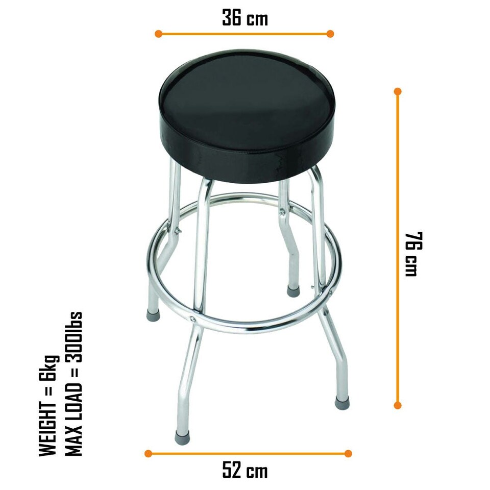 image 1 of Rocksax David Bowie Bar Stool - Aladdin Sane Black