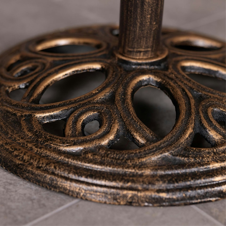 image 1 of Charles Bentley 12kg Cast Iron Round Patio Umbrella Parasol Base Stand - Bronze