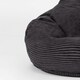 image 5 of icon Dalton Cord Adults Bean Bag Recliner and Pouffe, Ready Filled Beanbag and Footstool Grey Grey | Grey