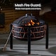 image 4 of VonHaus Fire Pit with Copper Rim and BBQ Cooking Grill
