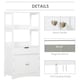 image 3 of kleankin Bathroom Floor Storage Cabinet Kitchen Sideboard Standing Unit W/ Doors