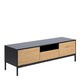 image 1 of Seaford TV Unit 2 Doors 1 Drawer in Black & Oak