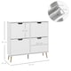 image 7 of HOMCOM Shoe Storage Cabinet with 4 Flip Drawers for 8-16 Pairs, White