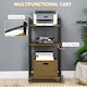 image 3 of HOMCOM 3-Tier Printer Stand, Utility Cart, Rolling Trolley Adjustable Shelves