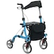 image 6 of 4 Wheel Rollator with Seat Adjustable Mobility Walker with Bag Dual Brakes