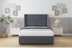 image 1 of Sloomy Falcon Steel Plush Divan Bed With Mattress No Drawers With 54" Wingback Headboard 4' Small Double | Grey | Steel | Small Double | 1