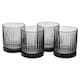 image 6 of Elysia Coloured Glasses Sets Drinking Glass Whiskey Tumblers | Grey | Set of 4 Grey 355ml | 4