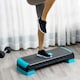 image 2 of HOMCOM Aerobic Step Three-Level Adjustable Exercise Stepper, Black and Blue